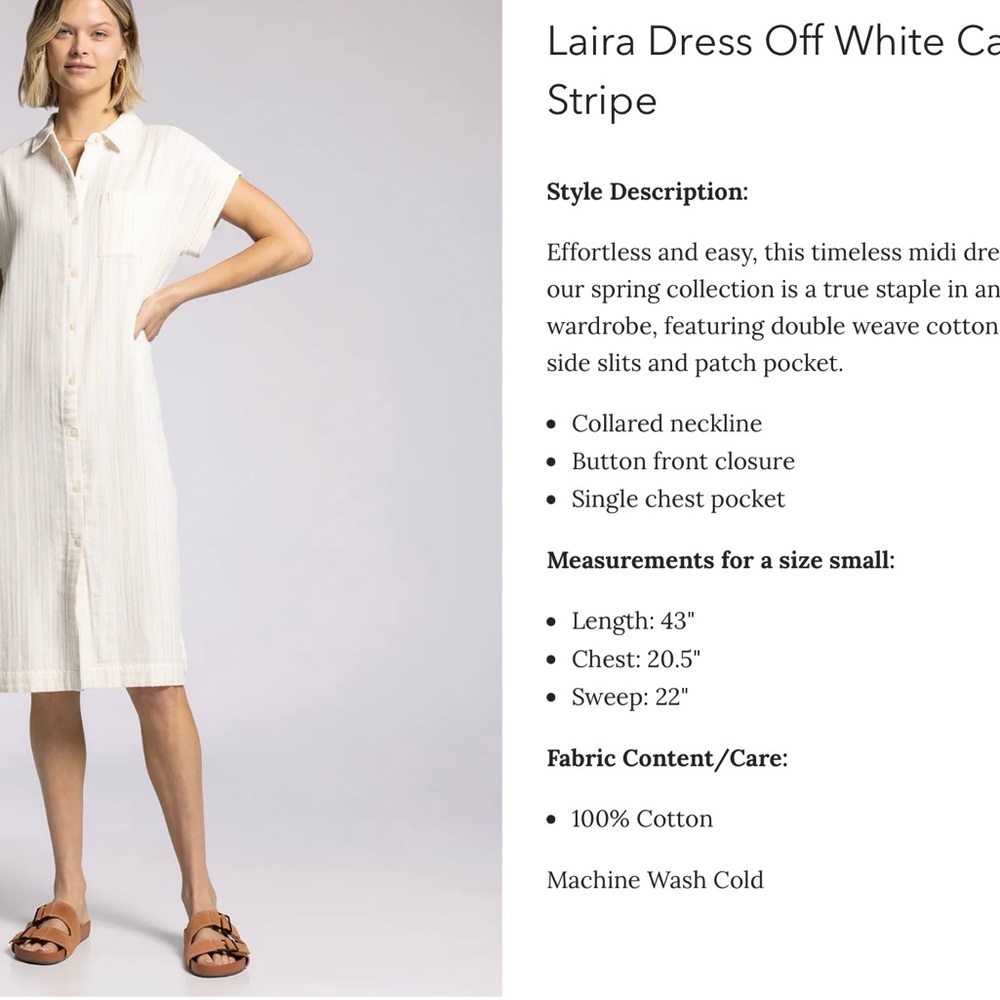 Thread & Supply White Midi Dress